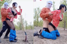 Clip sex thiếu nữ cùng bồ địt nhau ngoài bãi đất hoang